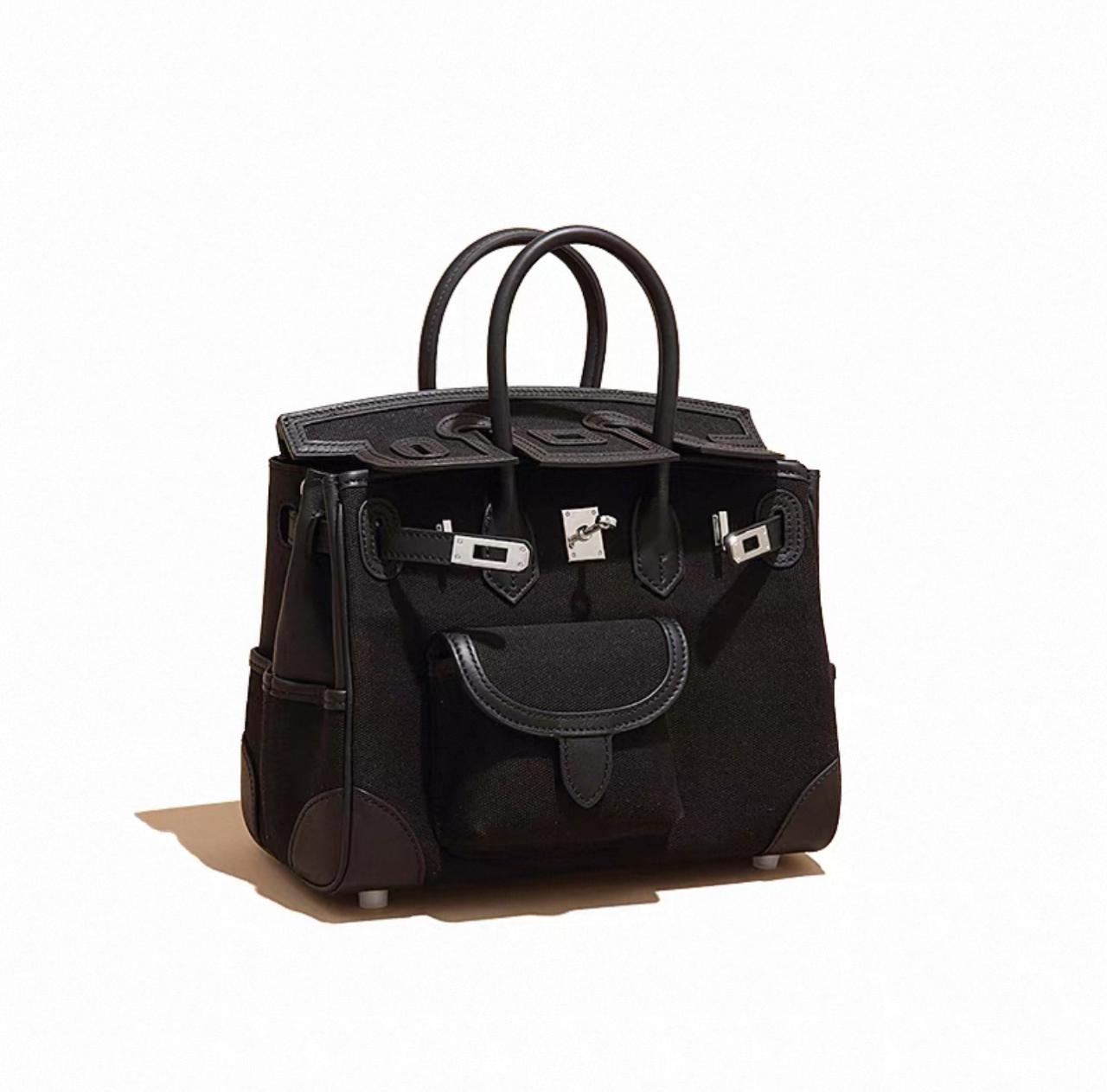 Black High end Cargo Pocket Platinum Bag