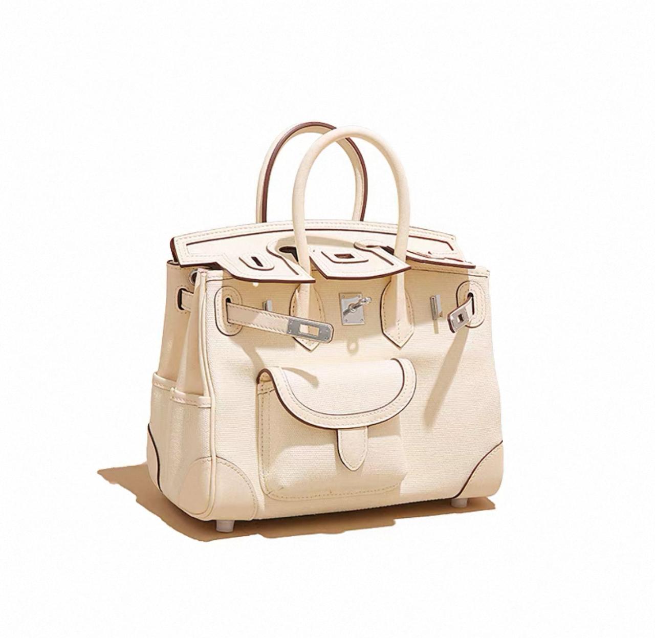 White High end Cargo Pocket Platinum Bag